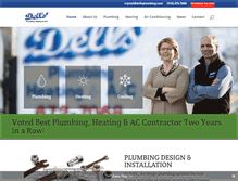 Tablet Screenshot of dellsplumbing.com